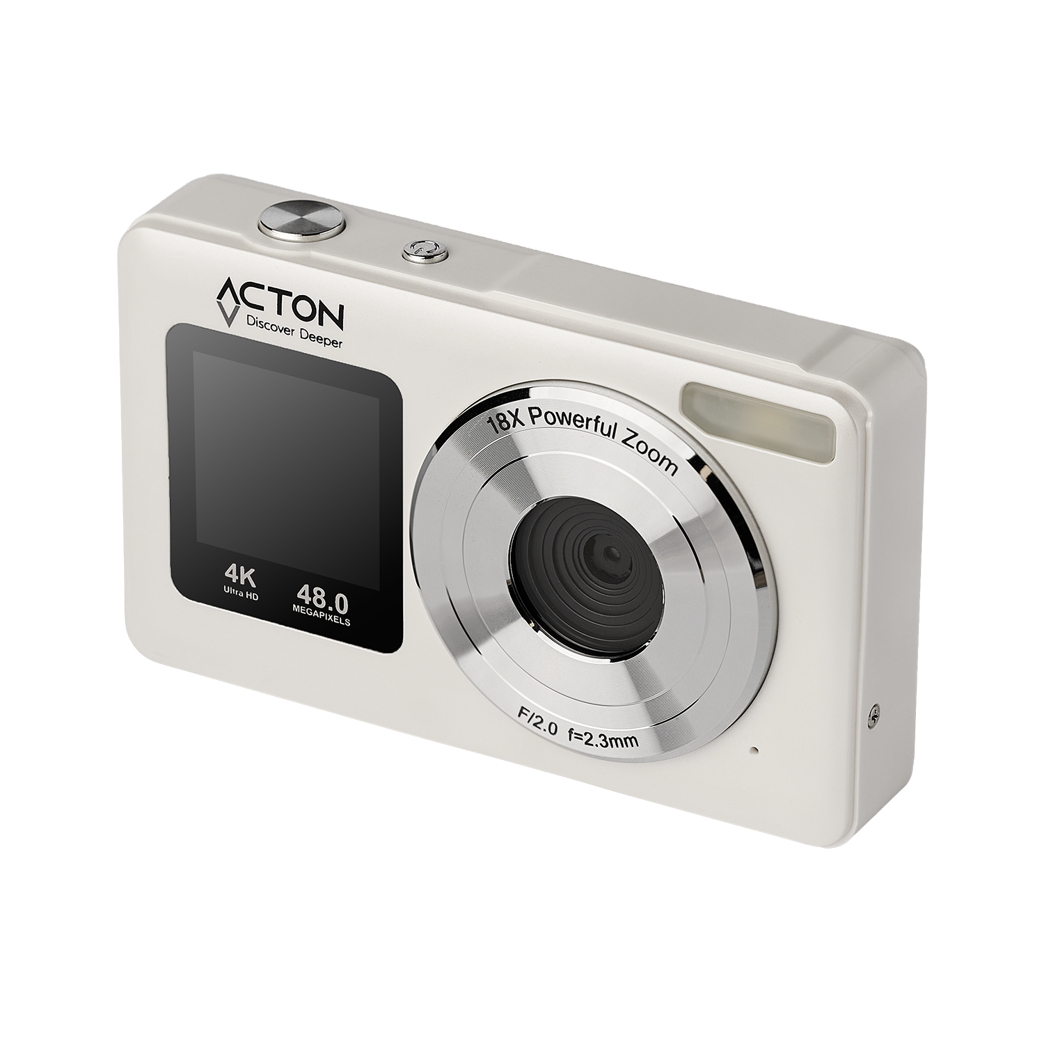 Acton Selfix Dijital Fotoğraf Makinesi - Beyaz