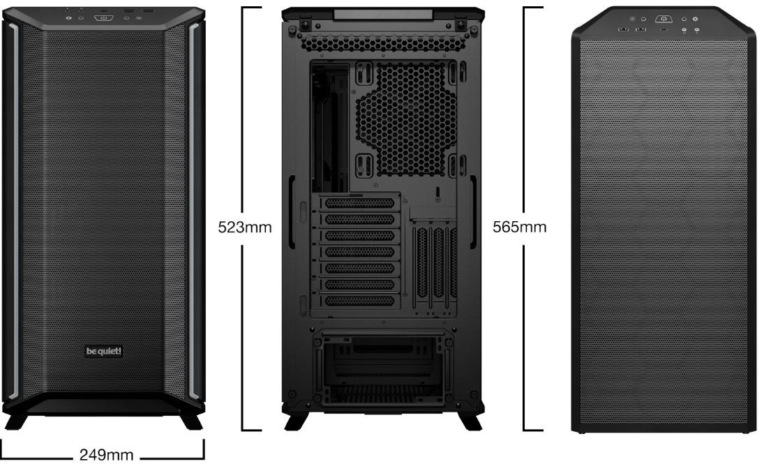 Be Quiet! Dark Base 701 Siyah ARGB Temper Camlı Oyuncu Bilgisayar Kasası - BGW58