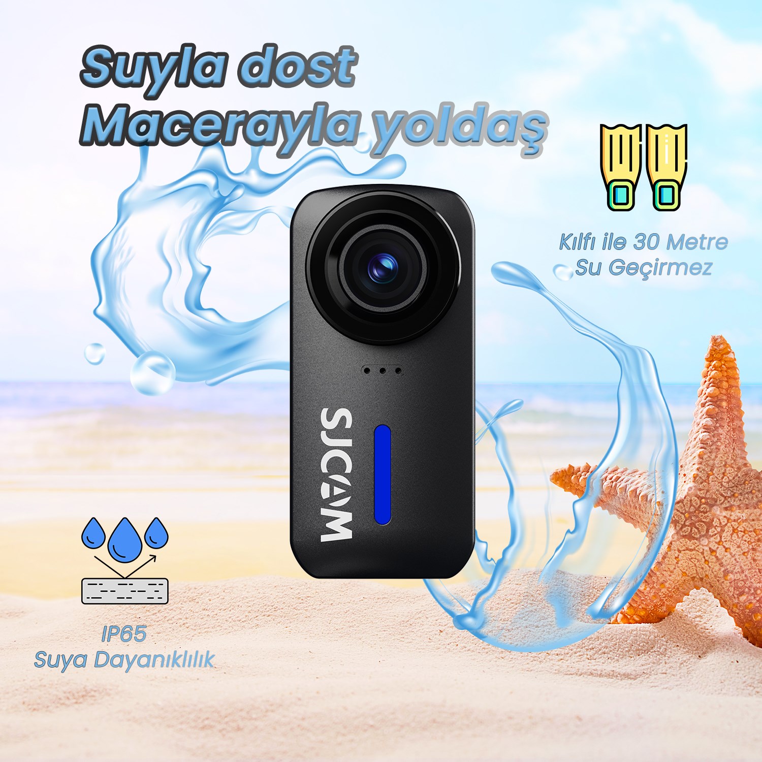 Sjcam C110+ Mini Aksiyon Kamera 4K/30 Fps Wifi 6 Eksenli Stabilizasyon