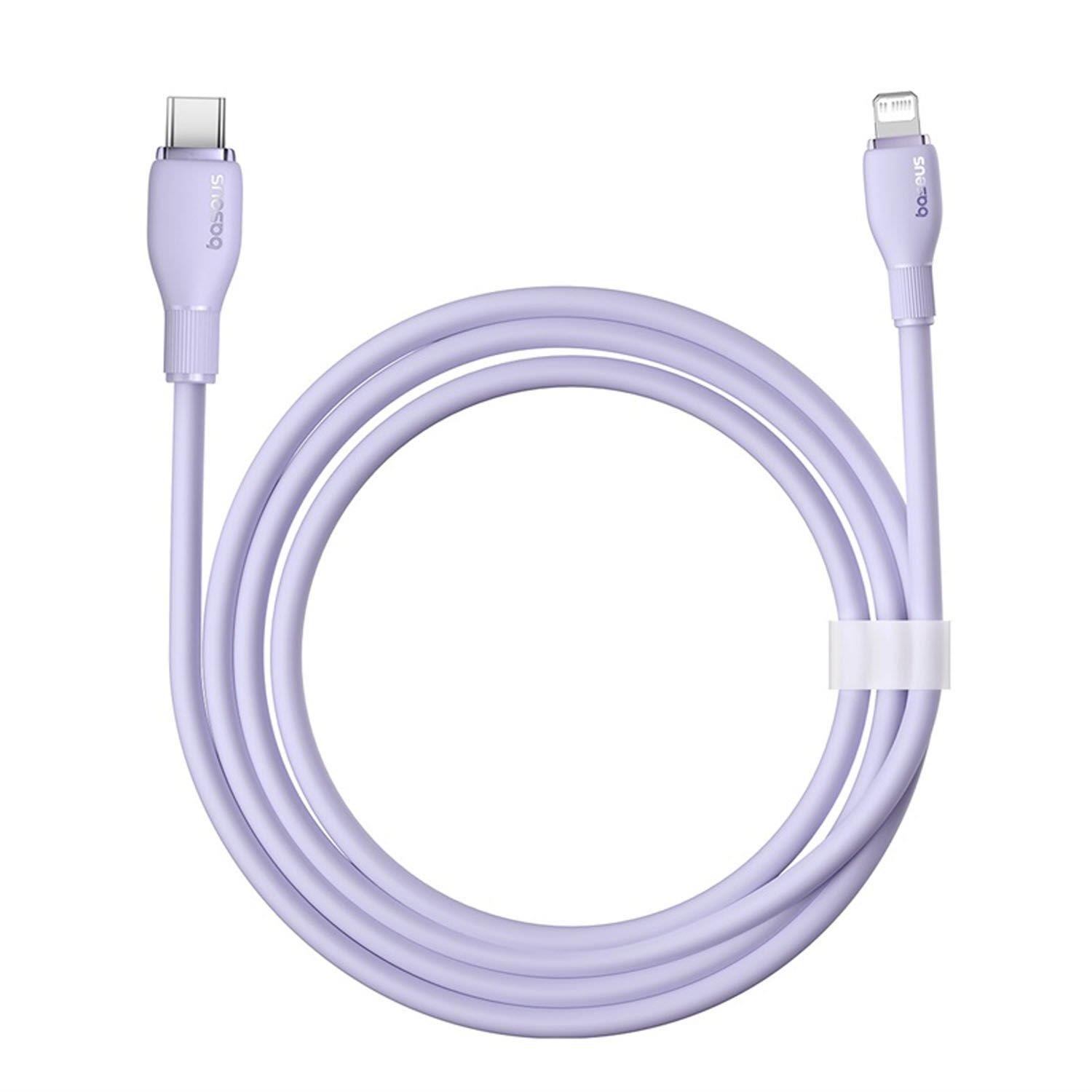 Baseus Pudding Hızlı Şarj Özellikli Type-C to Lightning 20W Kablo 1.2 M Mor
