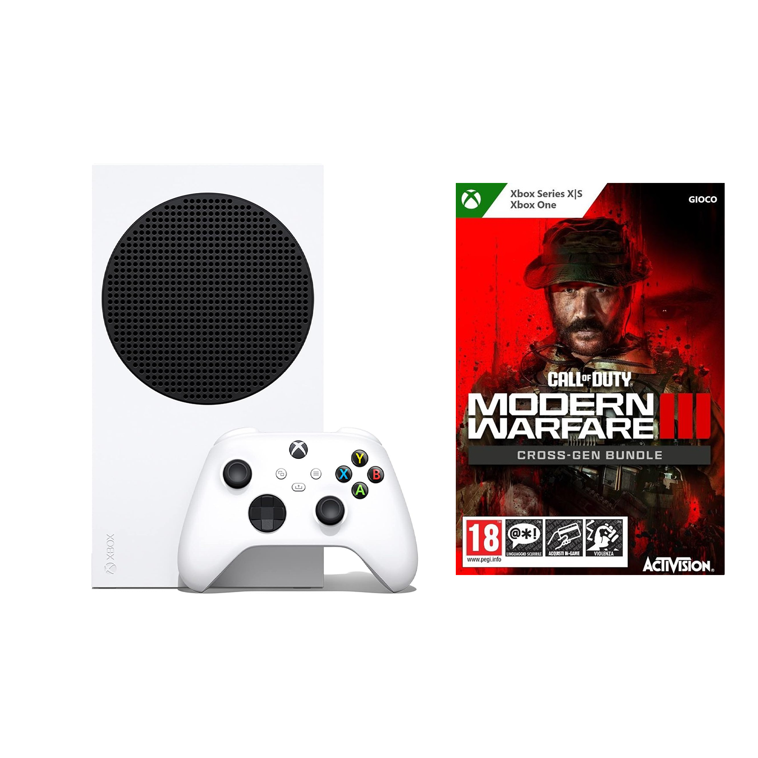 Microsoft XBOX Series S 512GB Oyun Konsolu + COD Modern Warfare III Cross-Gen Bundle + 1 Ad. Beyaz Kol