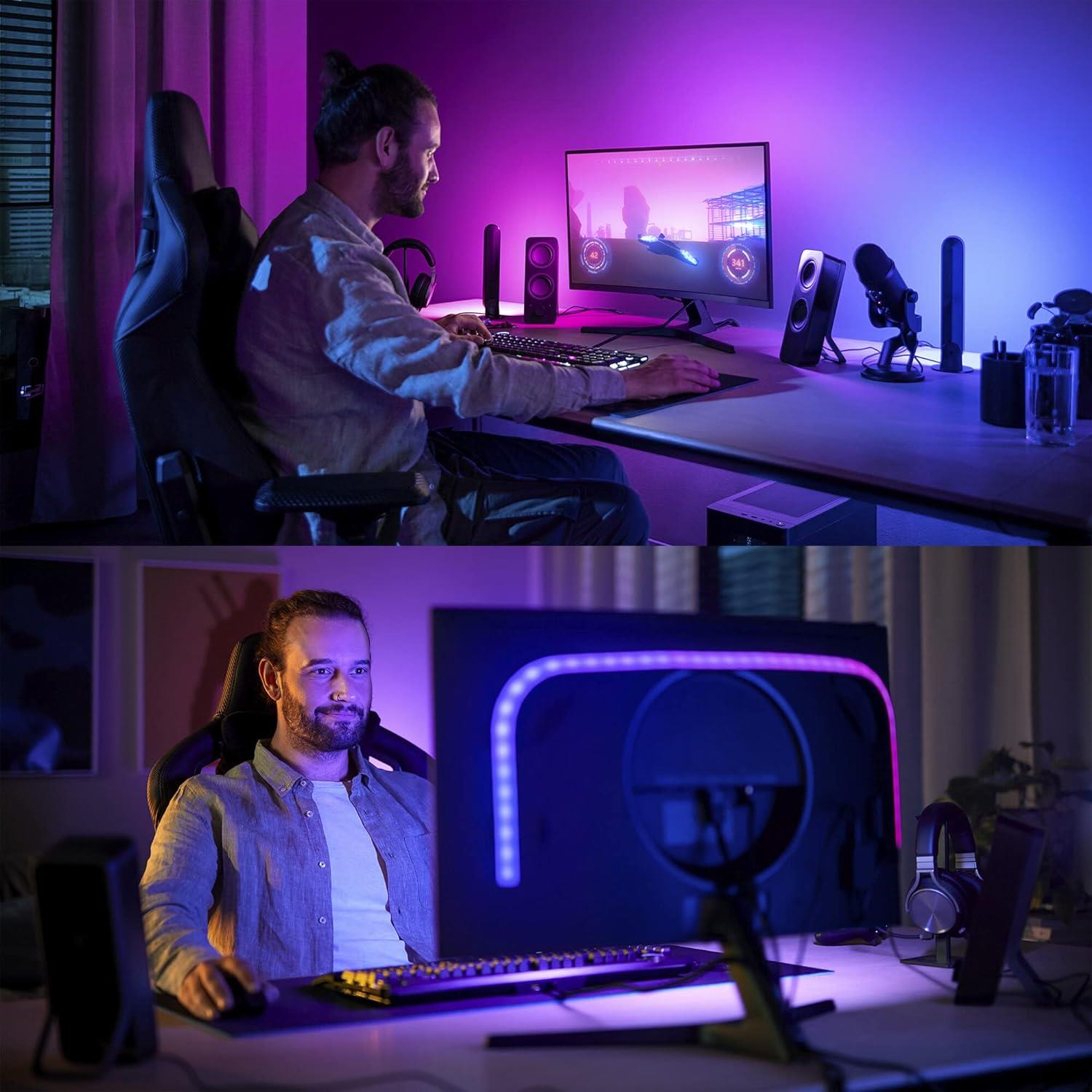 Philips Hue Gradient PC Monitör Akıllı Renkli Led Şerit, 24-27 İnç Aydınlatma - 929003498501