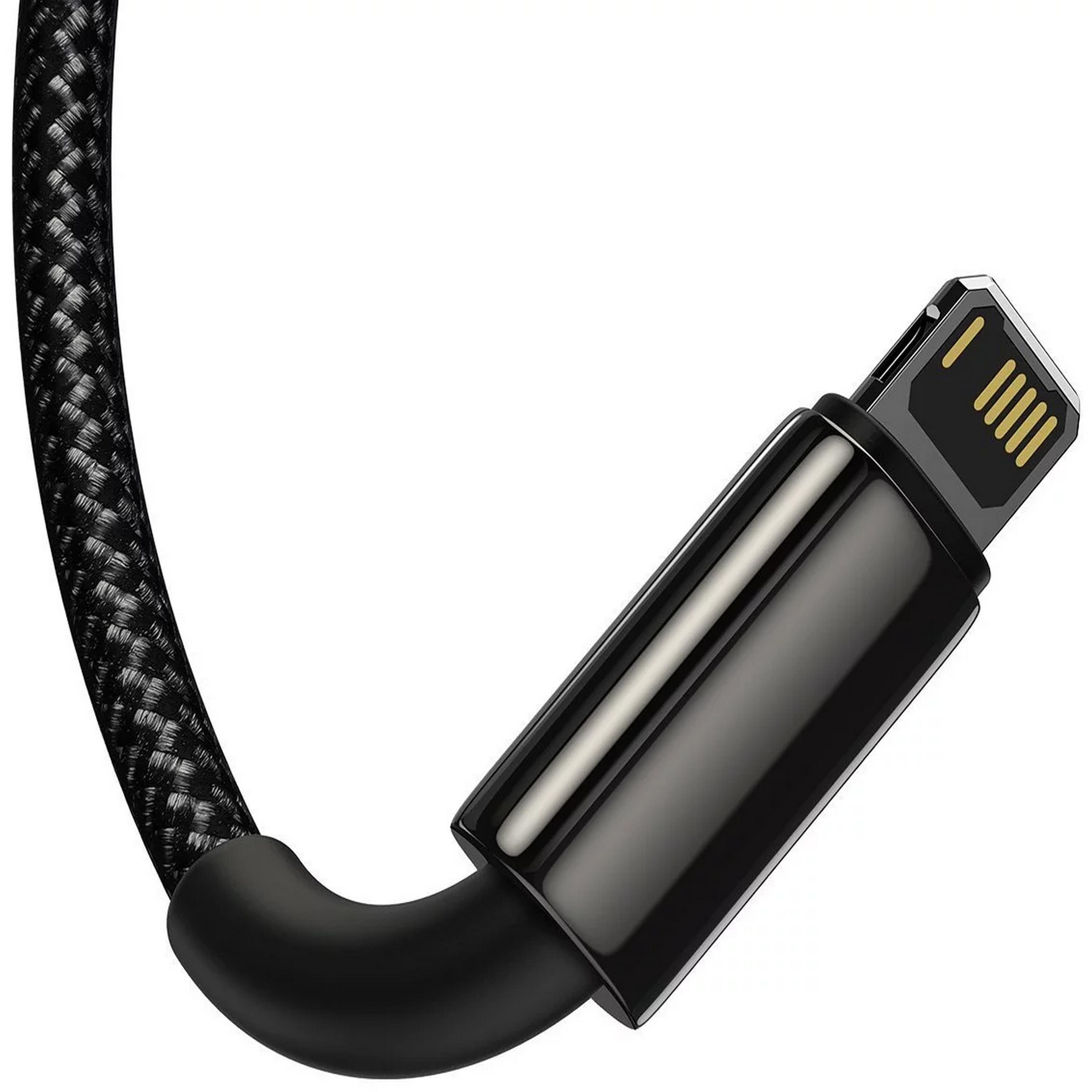 Baseus Tungsten Gold 3'ü 1 arada Hızlı Şarj Data Kablosu USB to M+L+C 3.5A 1.5m Siyah