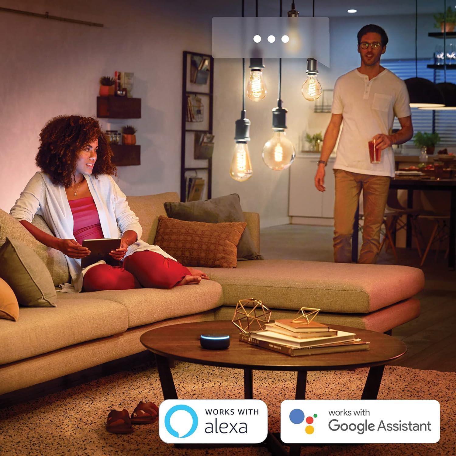 Philips Hue White E27 Filament 7W A60 550 lm, Sıcak Beyaz Işık Akıllı Ampul
