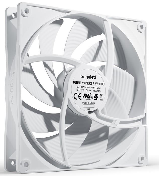 Be Quiet! BL113 Pure Wings 3 140mm PWM 4-Pin high-Speed Beyaz Kasa Fanı