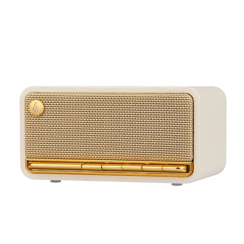Edifier MP230 20W RMS Bluetooth 5.0 Retro Tasarımlı Taşınabilir Kablosuz Hoparlör – Ahşap Kabin, AUX/USB-C/TF Kart - Beyaz