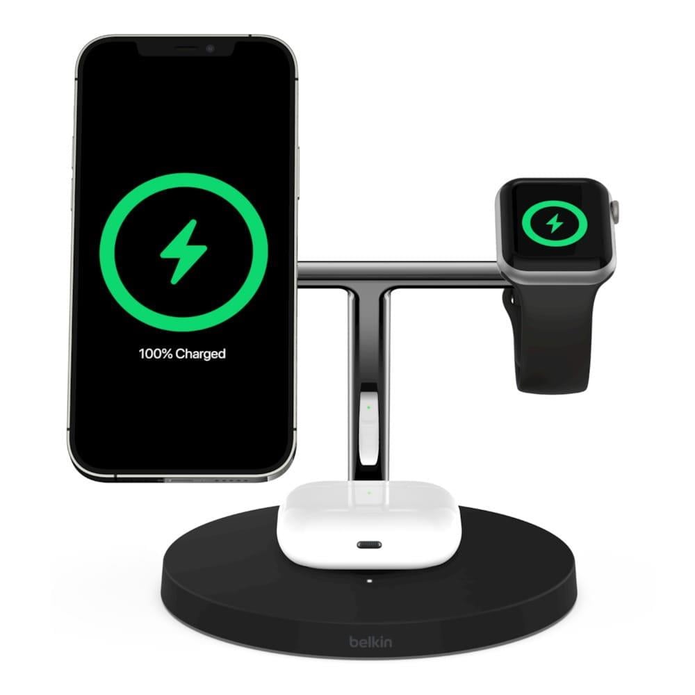Belkin BoostCharge PRO 3in1 Qi2 15W MagSafe Şarj Standı WIZ009VFBK-V2 Siyah