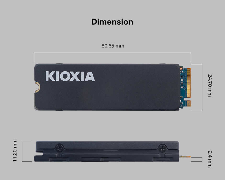 Kioxia PCIe M2 2TB Exceria Heatsink 6200/4900