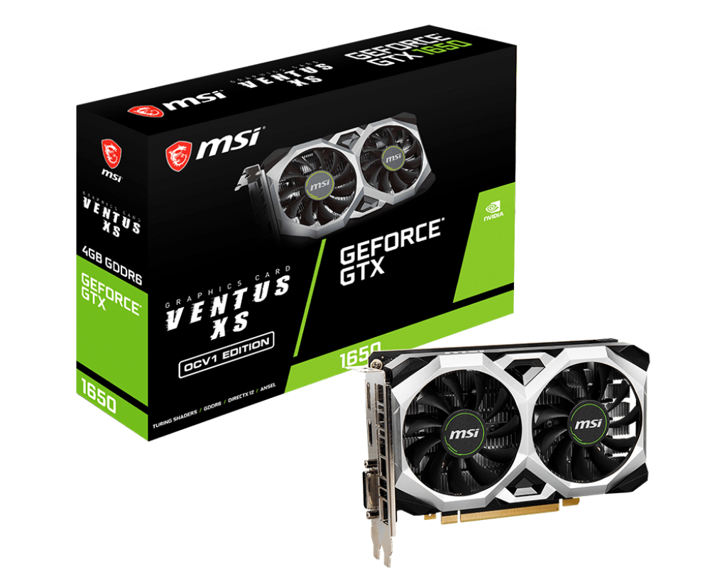 MSI VGA GEFORCE GTX 1650 D6 VENTUS XS OCV1 4GB GDDR6 128B DX12 PCIE 3.0 X16 (1xDVI 1XHDMI 1XDP)