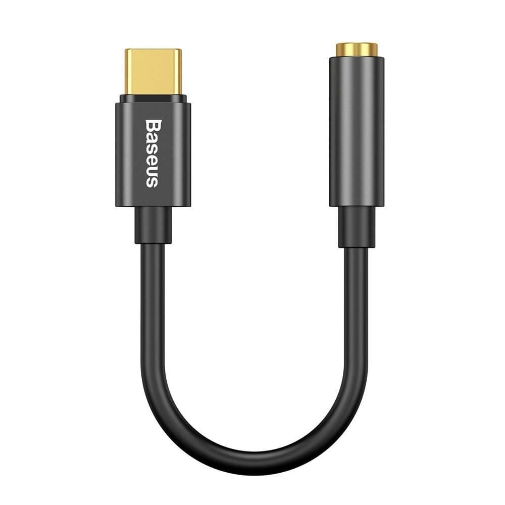 Baseus Kulaklık Adaptörü Type-C - 3,5 MM Dişi Adaptör L54 - Siyah