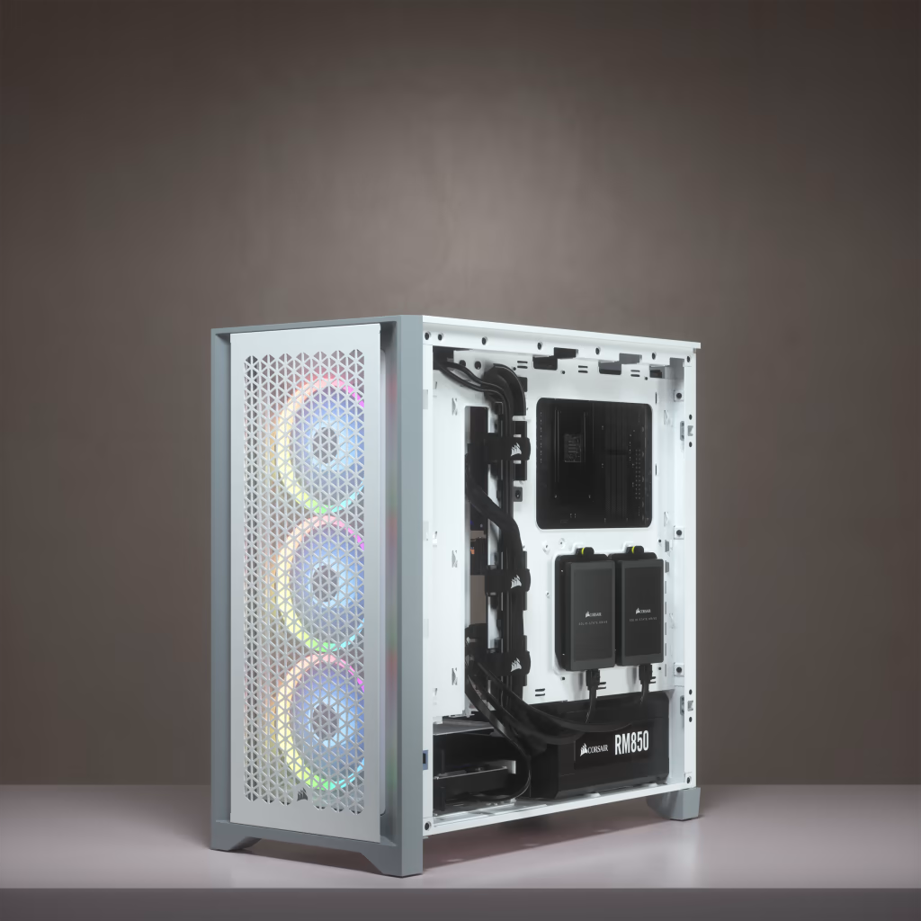 Corsair BKC-1201 4000D Airflow Tempered Glass Mid-Tower Bilgisayar Kasa Beyaz CC-9011201-WW 