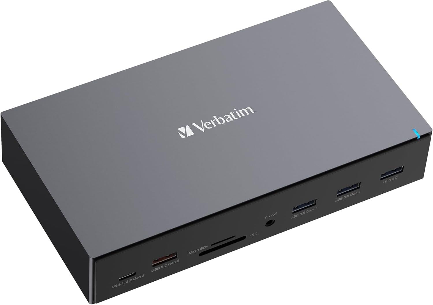 Verbatim USB-C Pro Docking Station, 17'si 1 arada Hub, HDMI 4K ve 8K, USB-A ve USB-C, PD 100 W, AUX, kart okuyucu