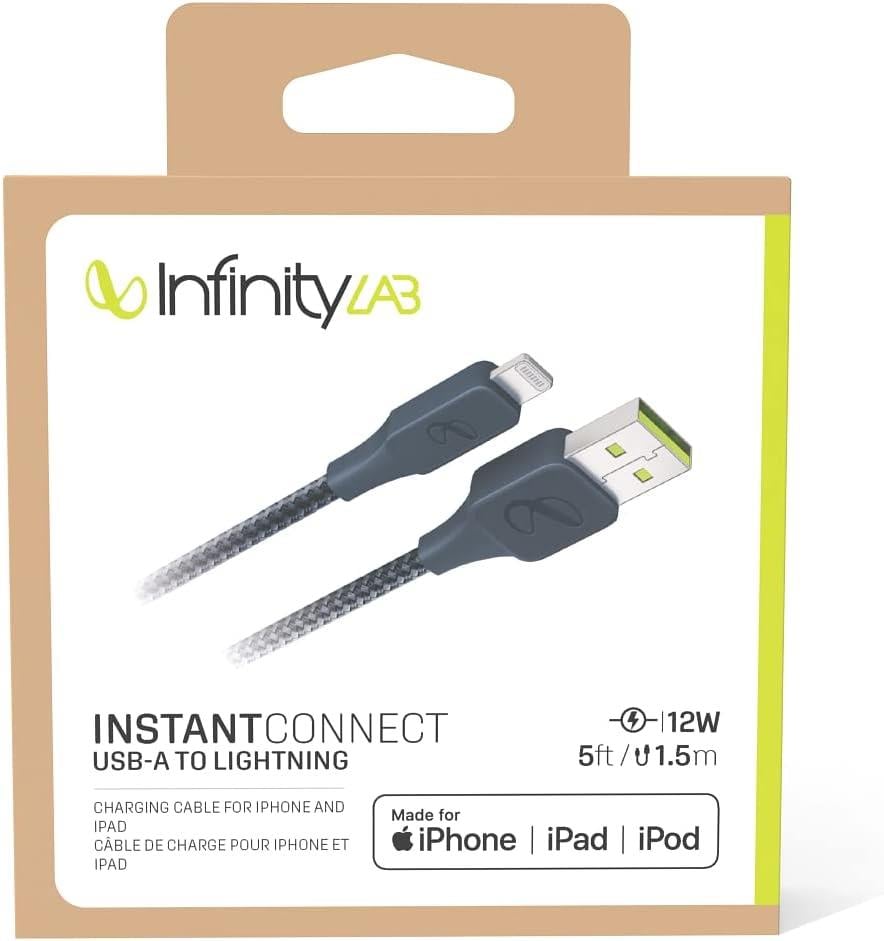 InfinityLab InstantConnect Kablo USB-A Lightning Mavi,1.5m