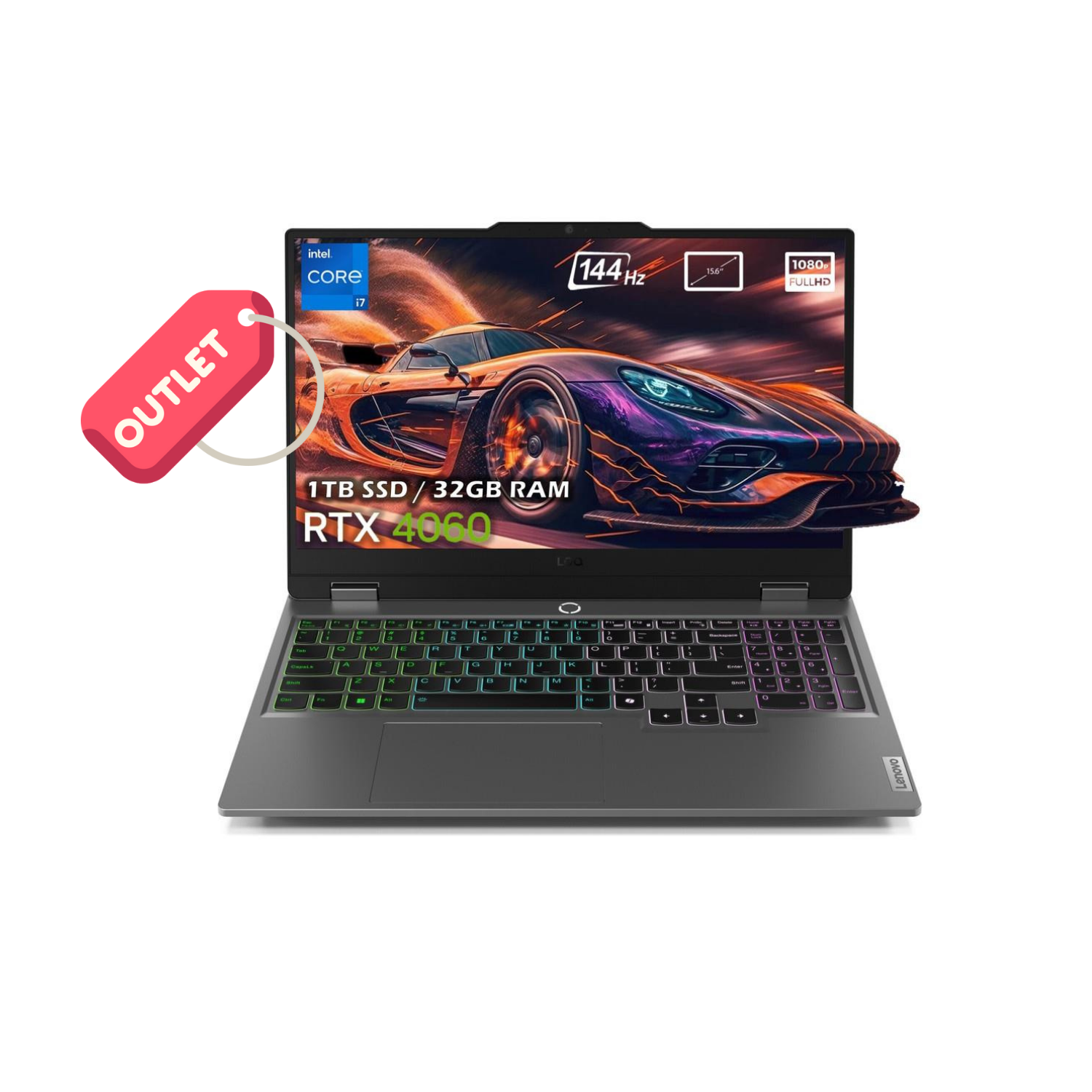 OUTLET Lenovo LOQ 15IRX9 i7-13650HX 32GB 1TB SSD 8GB NVIDIA GeForce RTX 4060 15.6