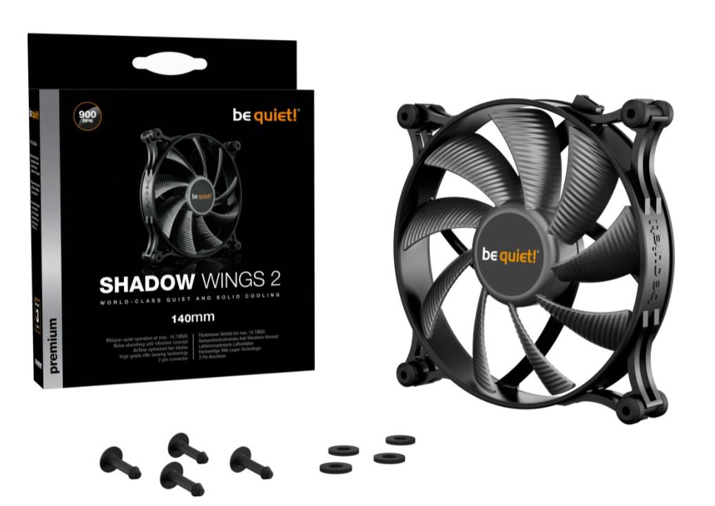 Be Quiet! Shadow Wings 140mm Kasa Fanı 3Pin Siyah - BL086