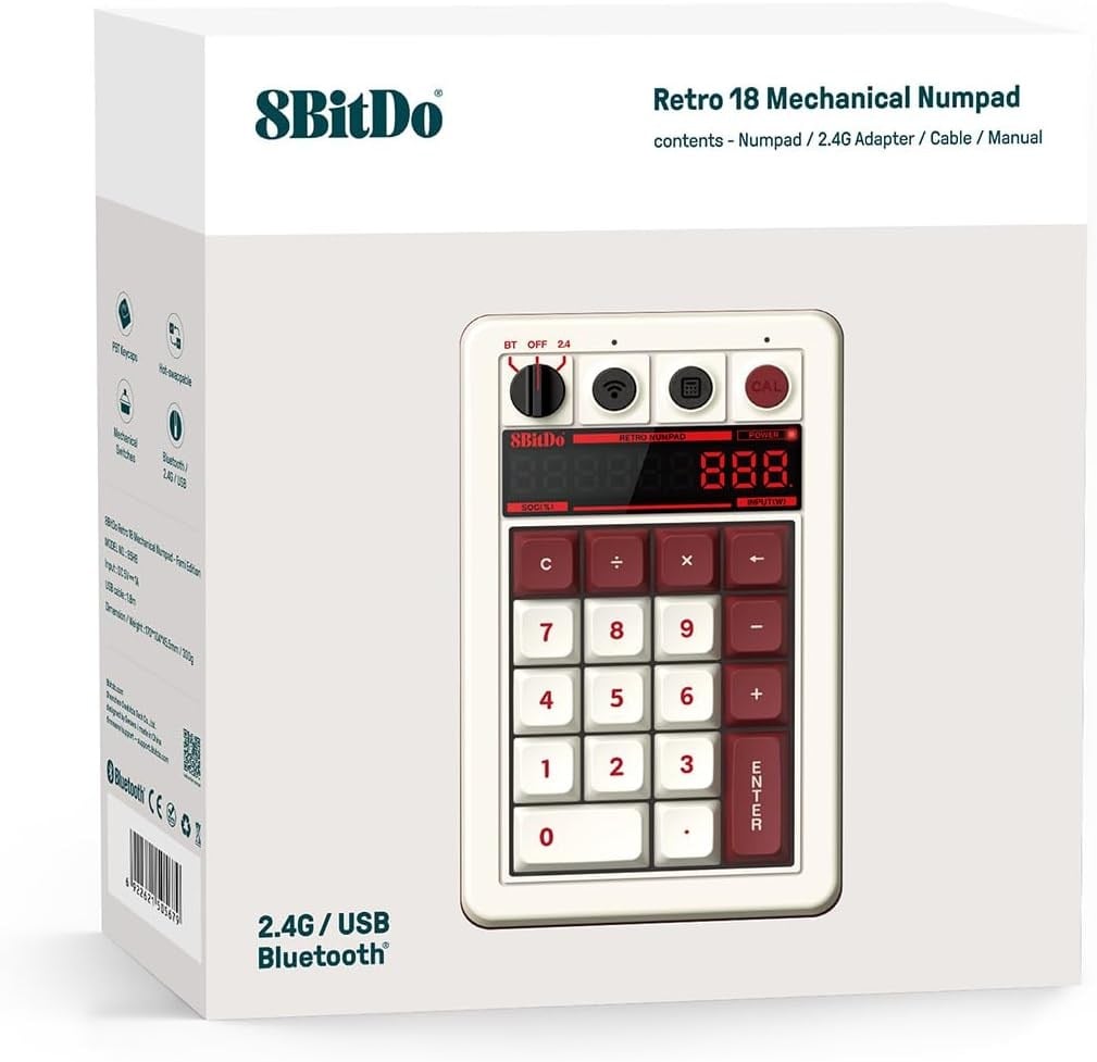 8BitDo Retro 18 Fami Edition Mekanik Numpad