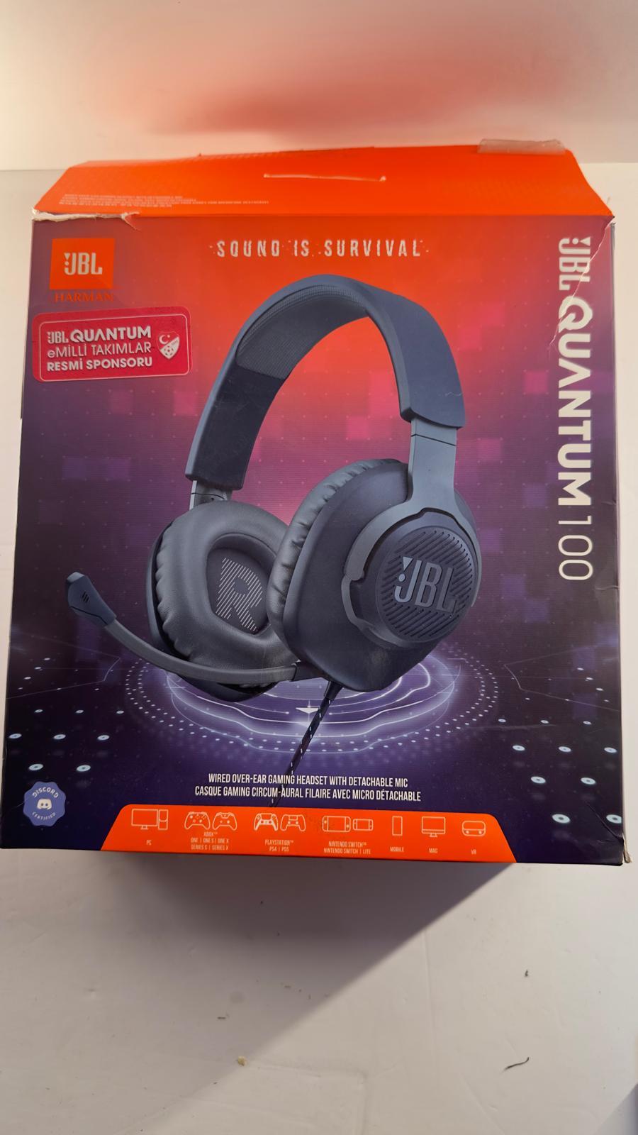OUTLET JBL Quantum 100 Gaming Kulaklık Kablolu - Mavi