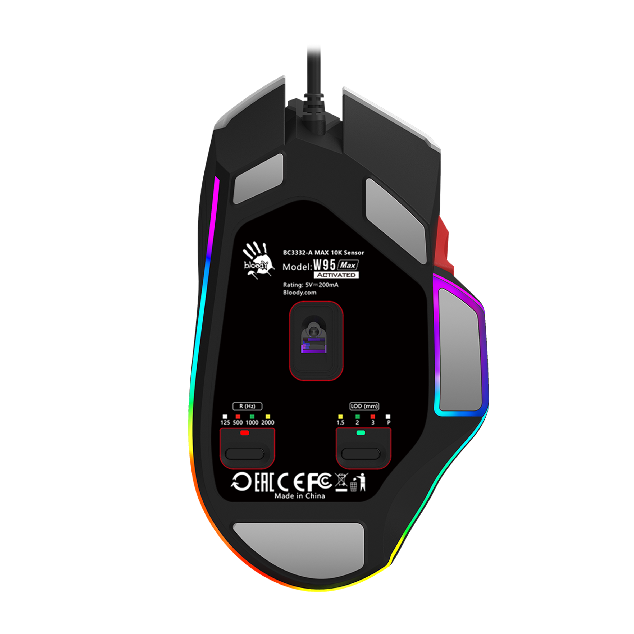 A4-Tech Bloody W95 Max 12K CPI Sports Naraka RGB Optik Gaming Mouse