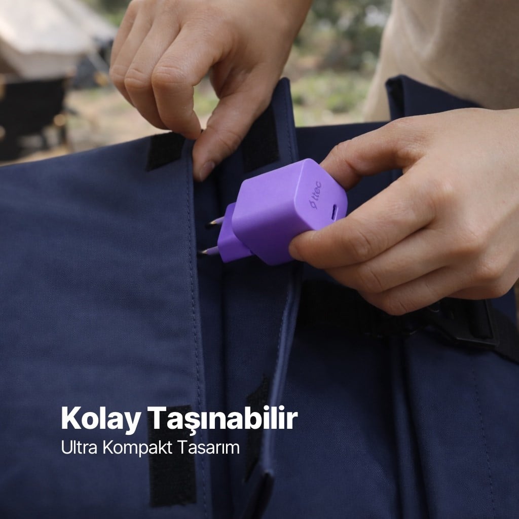 ttec SmartCharger GAN 45W AVS PD Seyahat Hızlı Şarj Aleti + USB-C - USB-C 3A Kablo Neon Neon Yeşil