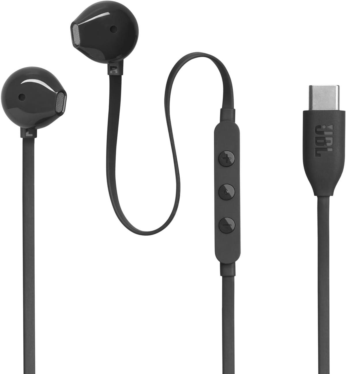 JBL Tune 305C USB-C Kulakiçi Kablolu Kulaklık, Siyah