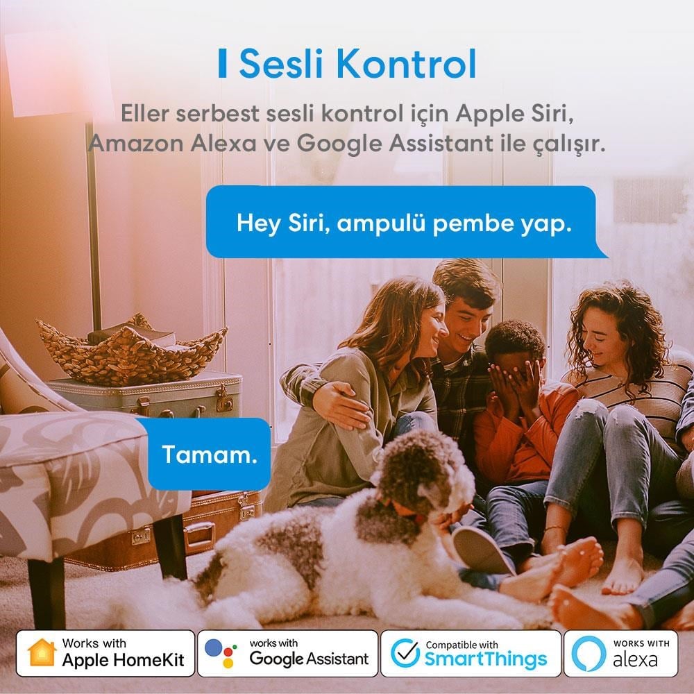 Meross Akıllı Rgb Ampül 810L/9W MSL120 (Apple HomeKit Destekli) 10'lu Paket