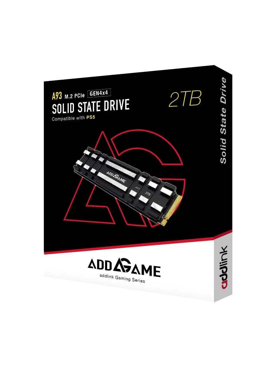 Addlink A93 2TB 7400/6500 MB/s M.2 2280 PCIe Gen4 NVMe 1.4 PS5 SSD AD2TBA93M2P