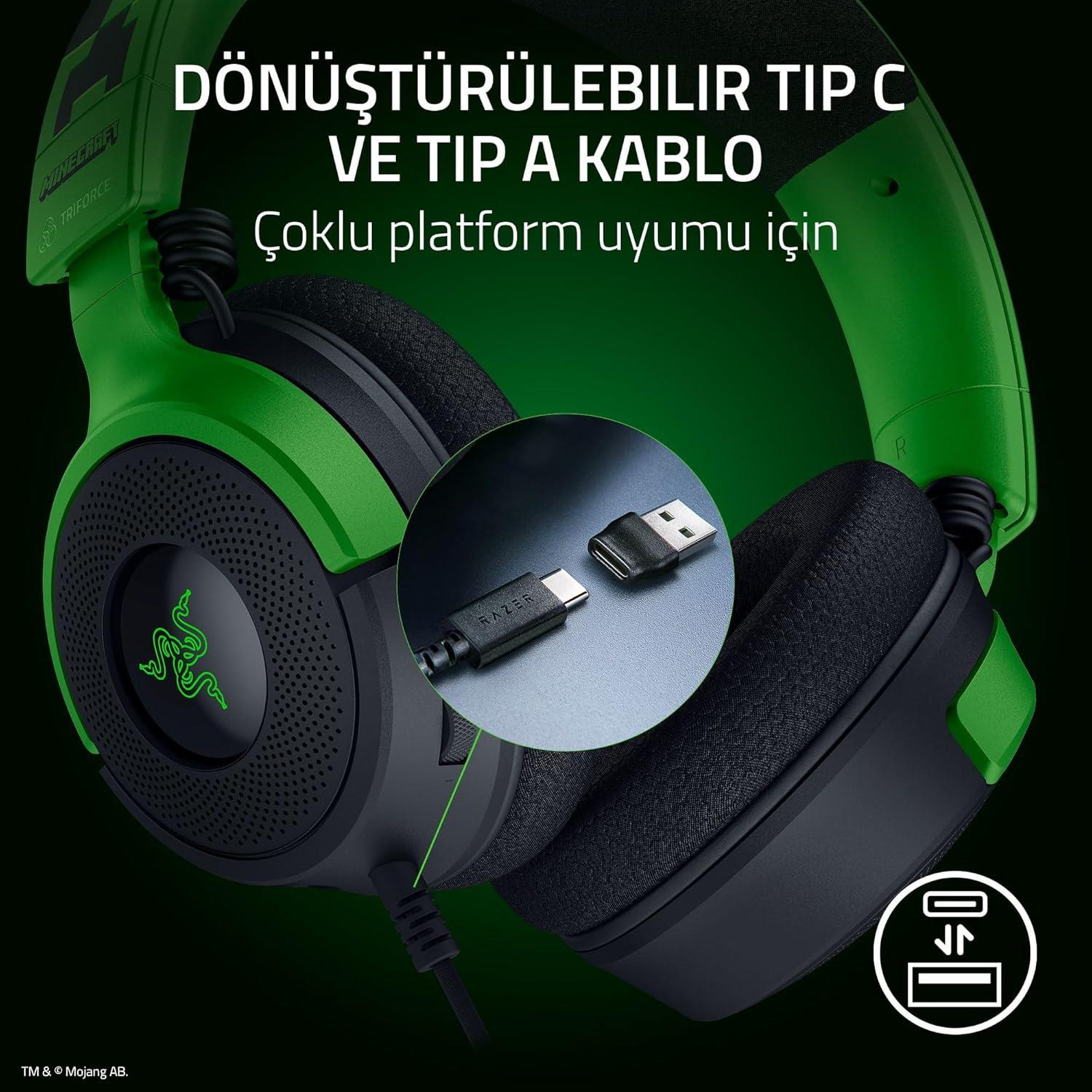 Razer Kraken X Lite Kablolu Kulaklık Minecraft Edition RZ04-05180200-R3M1