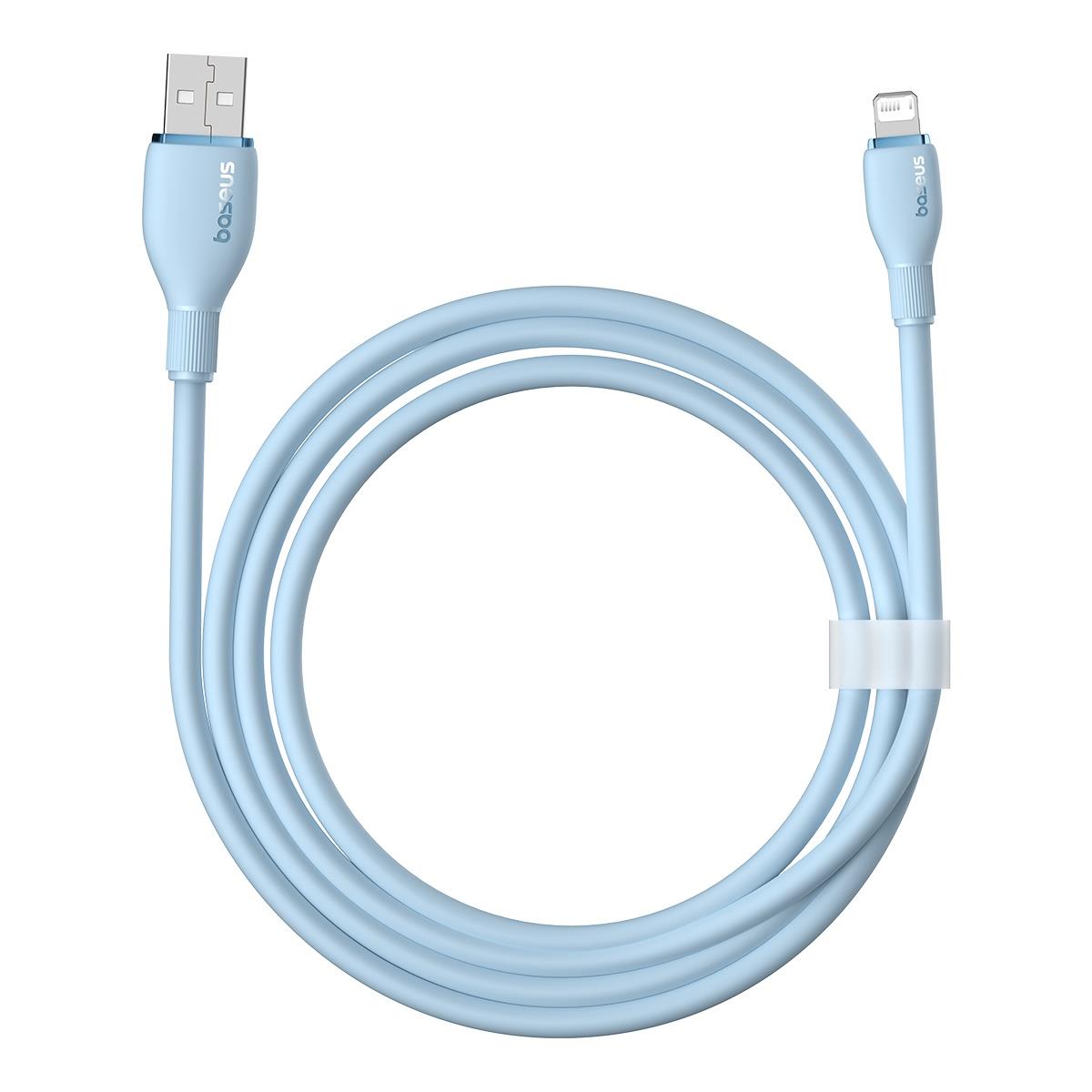 Baseus Pudding USB-A 2.4A Lightning Şarj Kablosu 1.2m, Mavi