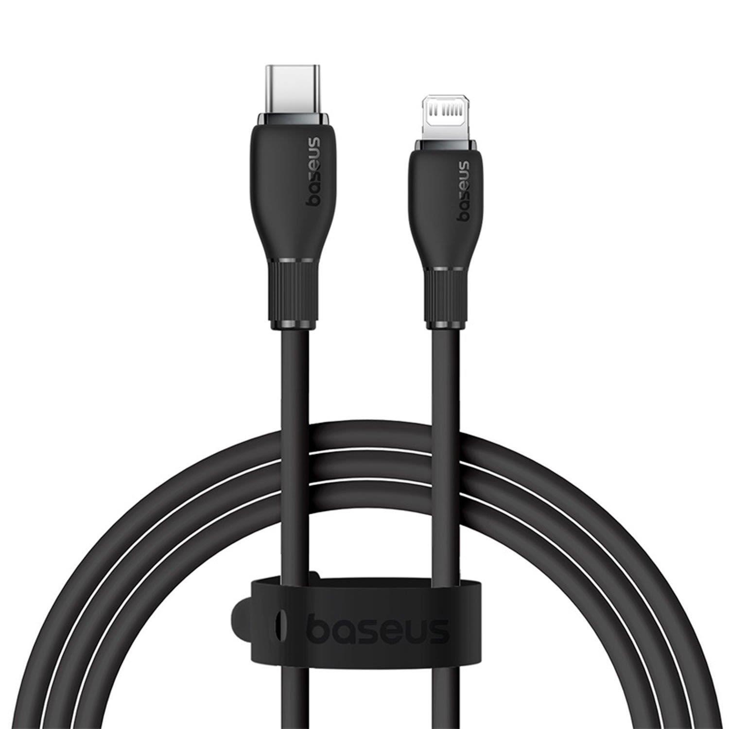 Baseus Pudding Hızlı Şarj Özellikli Type-C to Lightning 20W Kablo 1.2 M Siyah