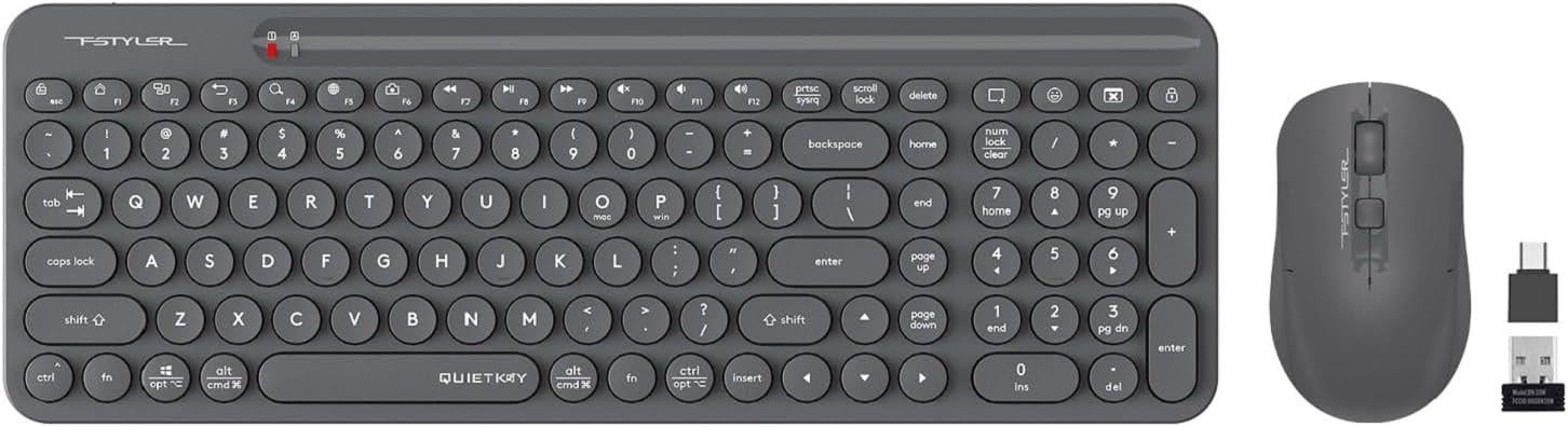 A4-Tech FG3300 Air2 Gri Silent Kablosuz Klavye Mouse Seti
