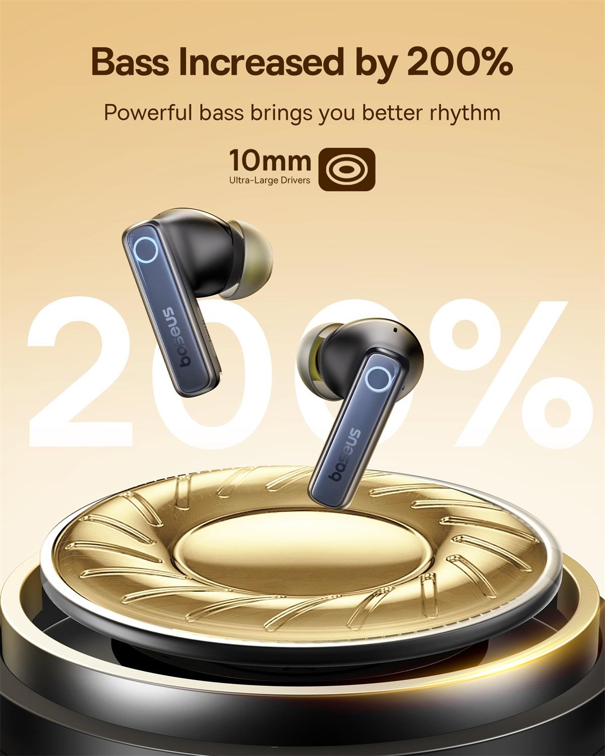 Baseıs Bowie 35 TWS ANC Super Bass Bluetooth Kulak İçi Kulaklık Siyah