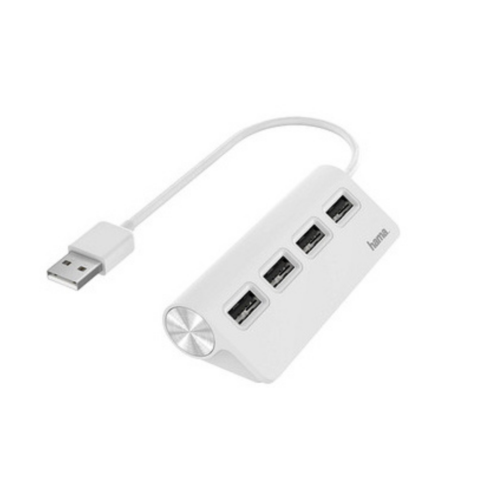 Hama USB Hub Çoklayıcı 4 Ports, USB 2.0, 480 Mbit/s, Beyaz