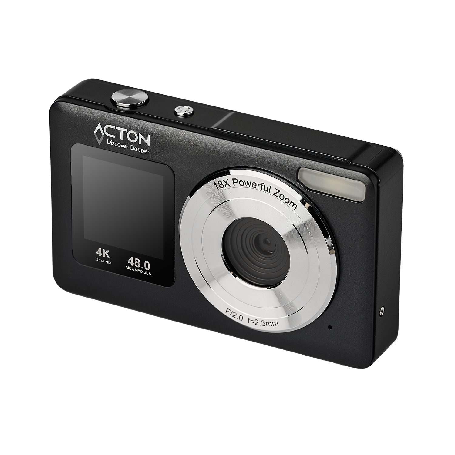 Acton Selfix Dijital Kompakt Fotoğraf Makinesi Retro Kamera - Siyah