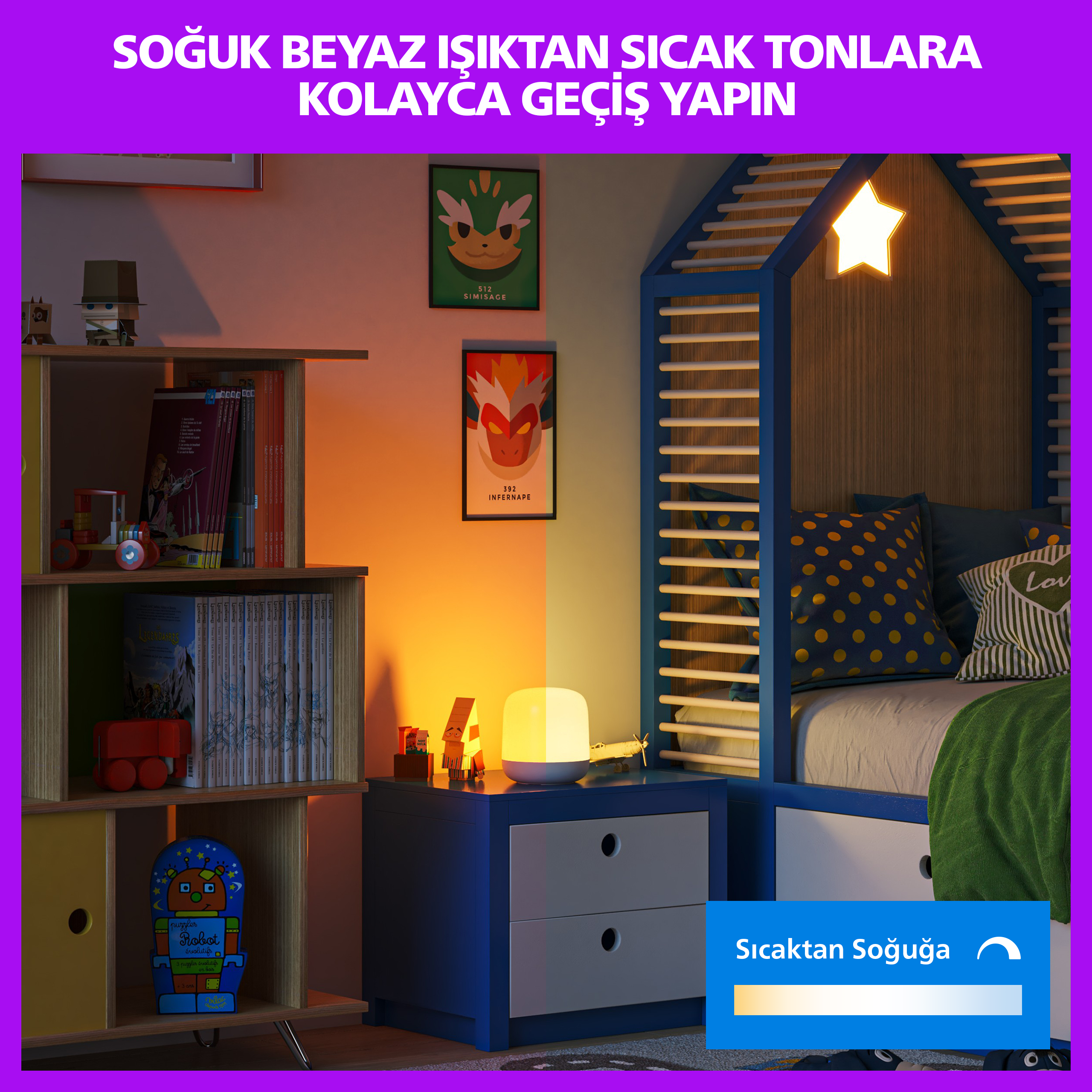 Philips Smart Lighting Hero Akıllı Masa Lambası (Type-C) - Google Home, Alexa, HomeKit ve Matter uyumlu