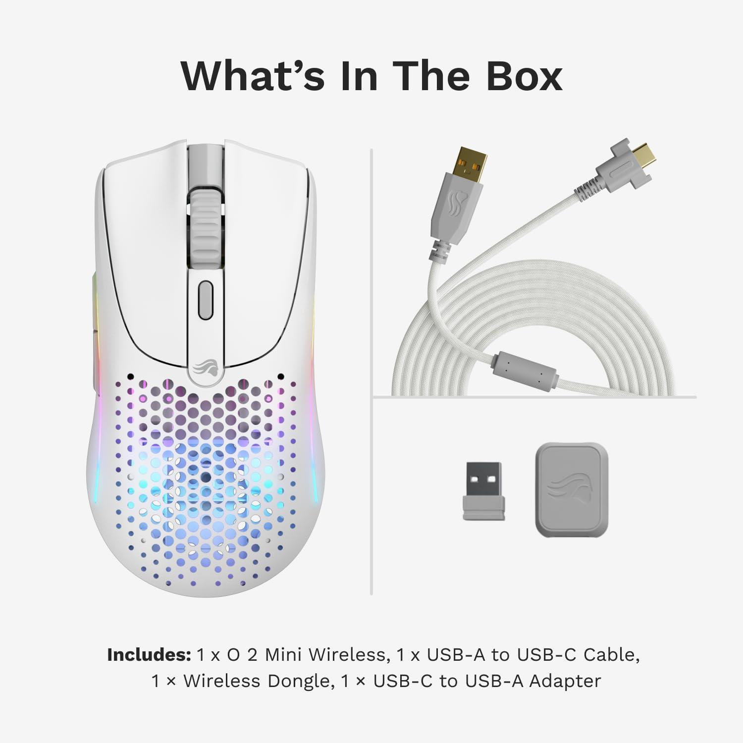 Glorious Model O 2 Mini Kablosuz Gaming Mouse - Mat Beyaz