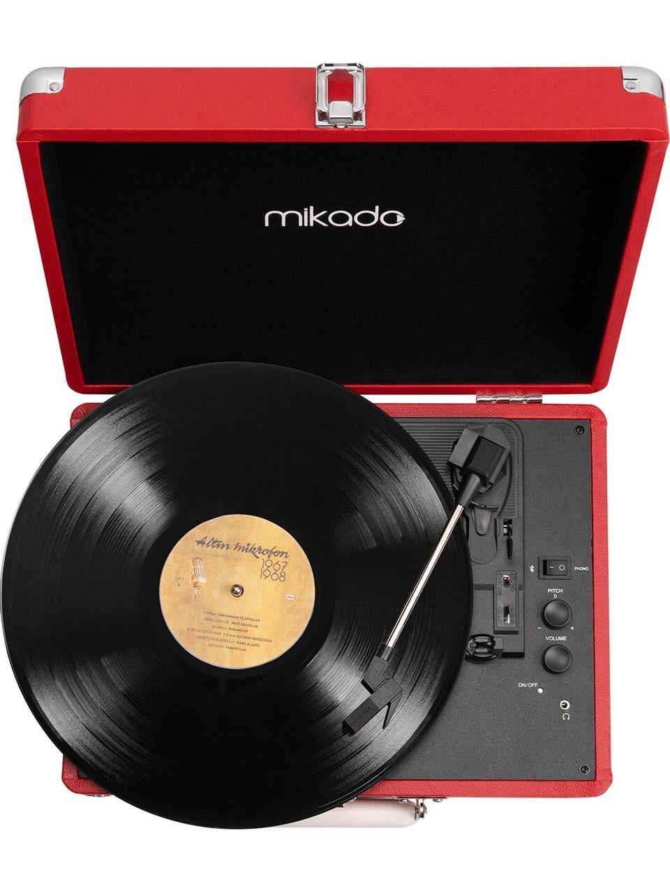 MİKADO NOSTALJİ MN-P317 TURNTABLE BLUETOOTH DESTEKLİ PİKAP SİYAH