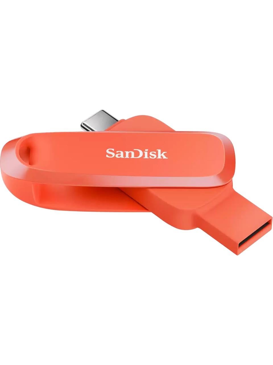 SanDisk Phone Drive 256GB Android Uyumlu USB 3.2 Gen 1 Flash Bellek Nasturium Orange SDDDC6-256G-G46NO