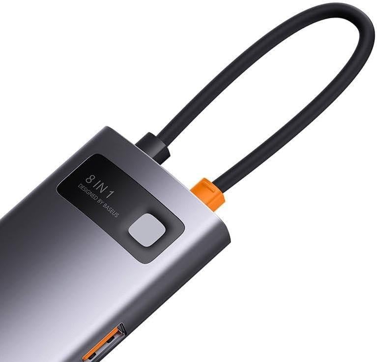 Baseus Hub 8in1 StarJoy Serisi, USB-C - 3X USB 3.1 + HDMI + USB-C PD + RJ45 + microSD/SD