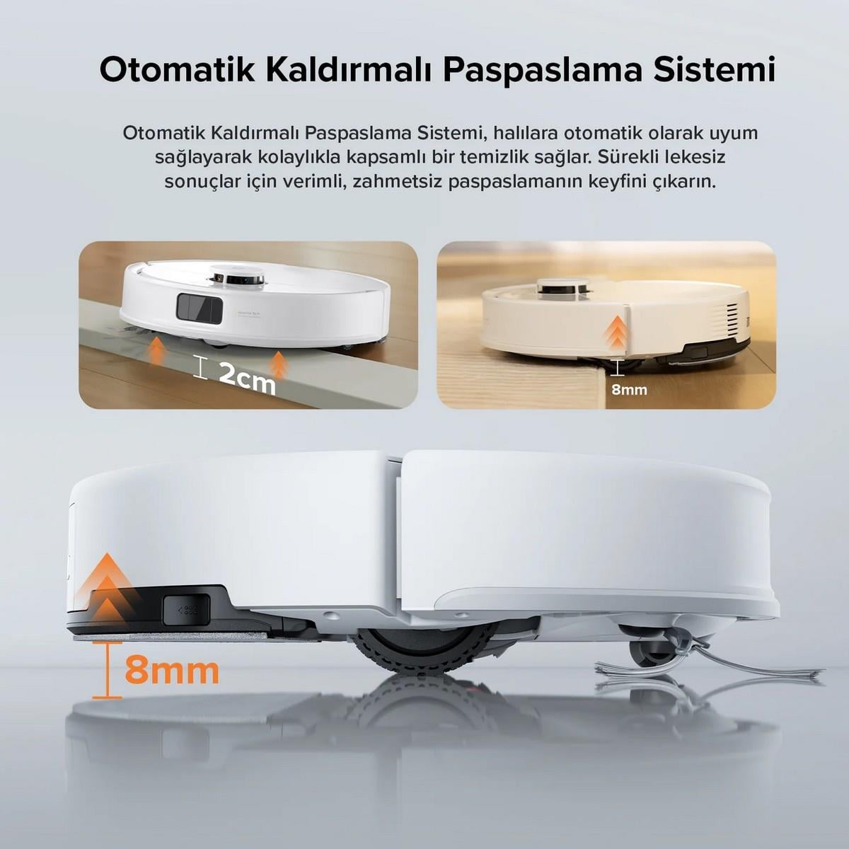 ROBOROCK Q8 Max Pro Akıllı Robot Süpürge - Beyaz