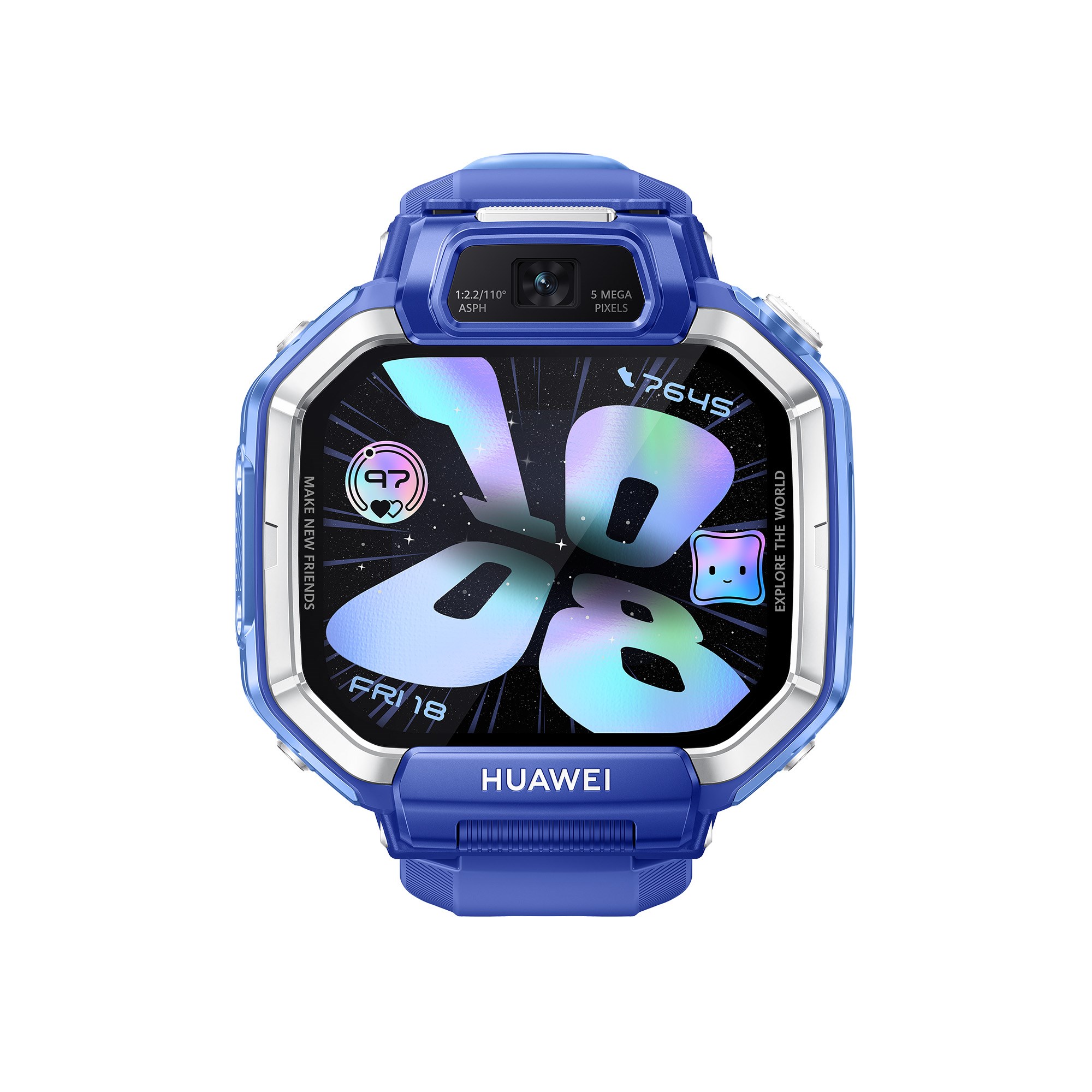 Huawei Watch Kids X1 Akıllı Çocuk Saati - Mavi , 360° Dönen Çift Kamera, HD Görüşme, Hassas Konum Takibi, 3 Yıl Garantili