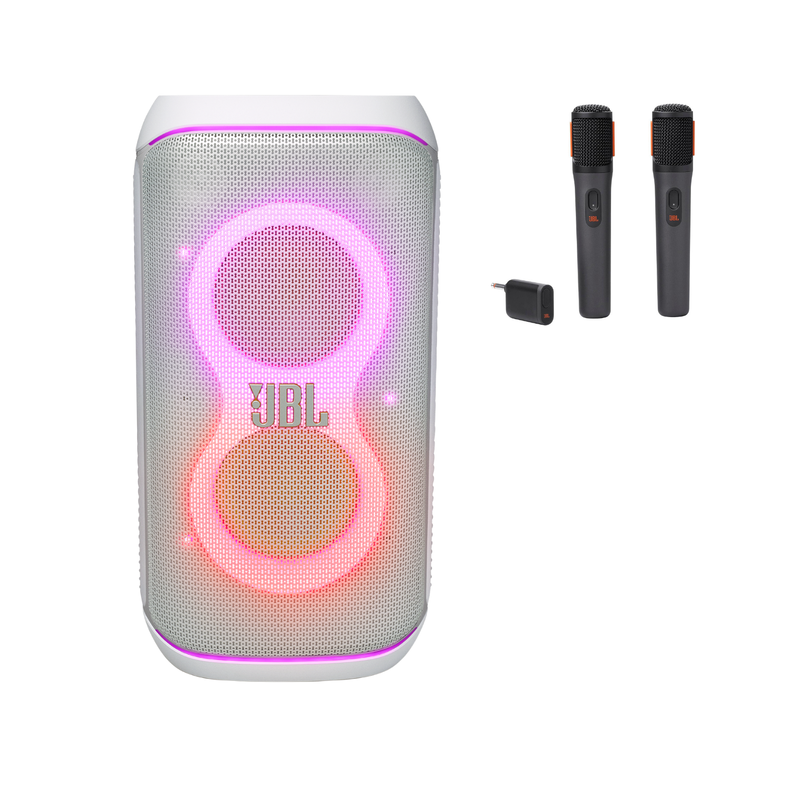JBL Partybox Club120 Beyaz Bluetooth Hoparlör ve 2'li Partybox Mikrofon