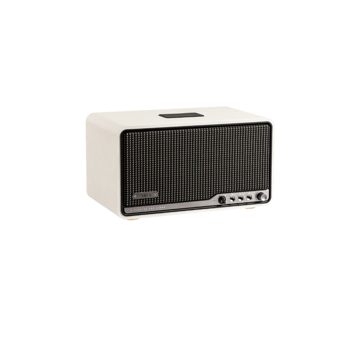 Edifier S300 80W RMS Bluetooth 5.4 Wi-Fi AirPlay Destekli Kablosuz Masaüstü Hoparlör – Hi-Res Audio, LDAC, USB-C/AUX - Beyaz