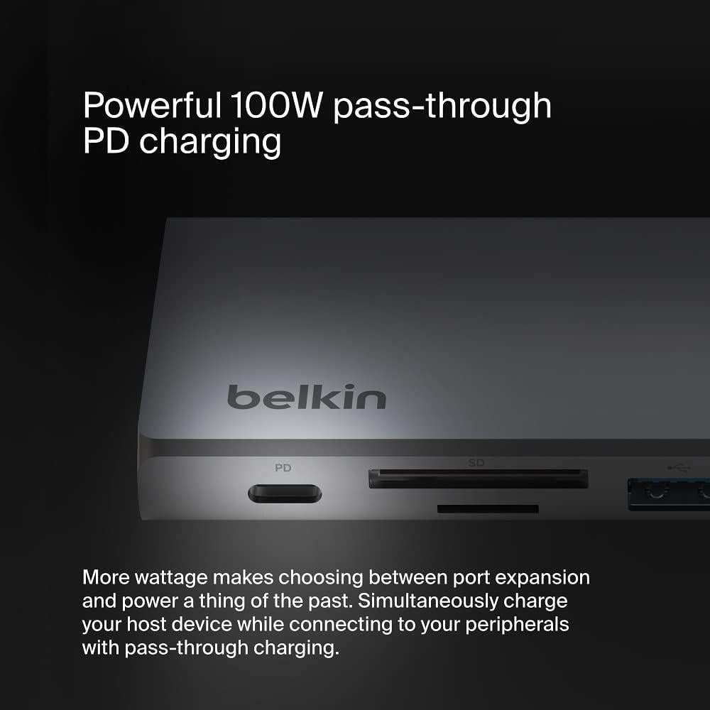 Belkin USB-C 7 in 1 Çoklu Bağlantı Noktası Adaptörü / INC009
