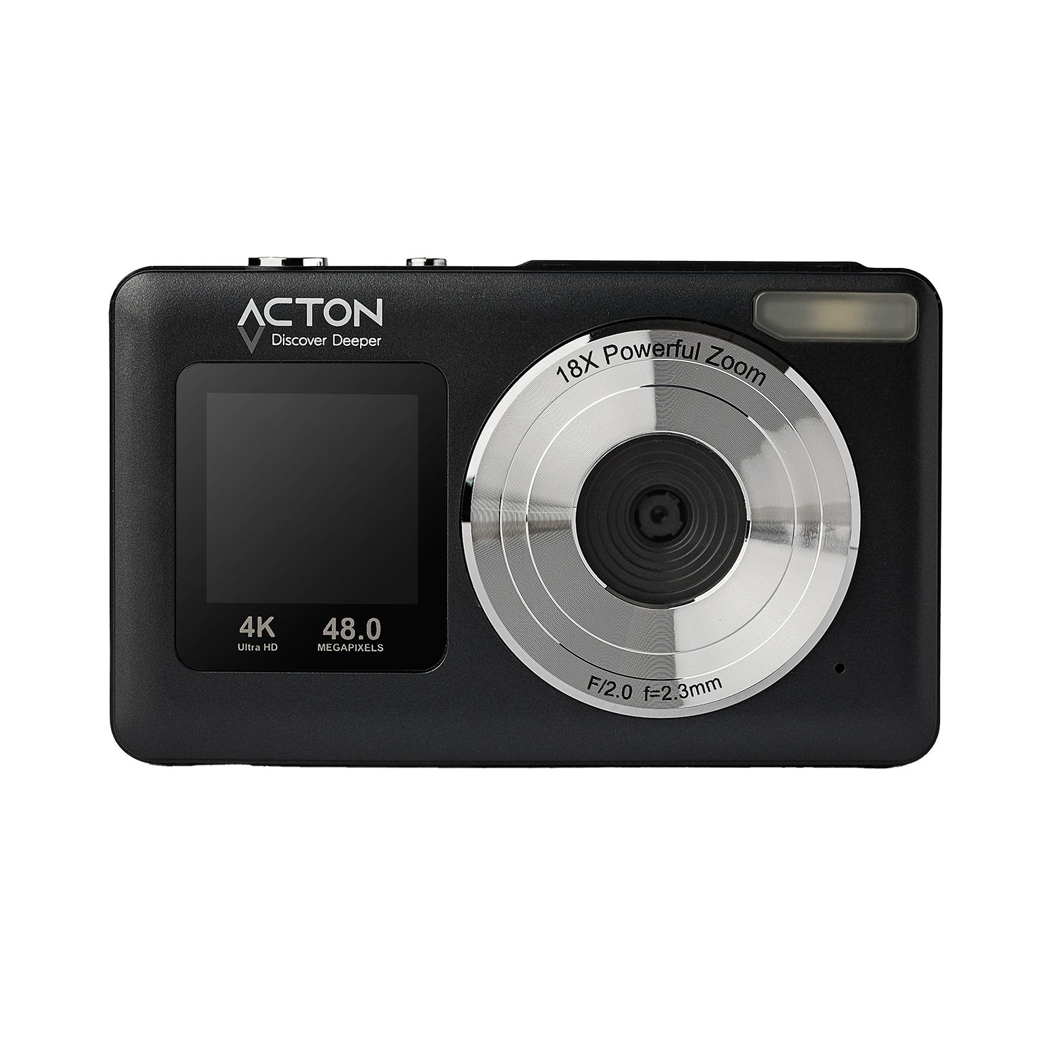 Acton Selfix Dijital Kompakt Fotoğraf Makinesi Retro Kamera - Siyah