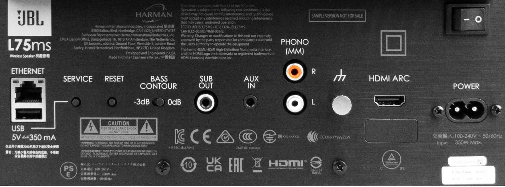 JBL L75MS Kablosuz WiFi Hoparlör, Black Gloss