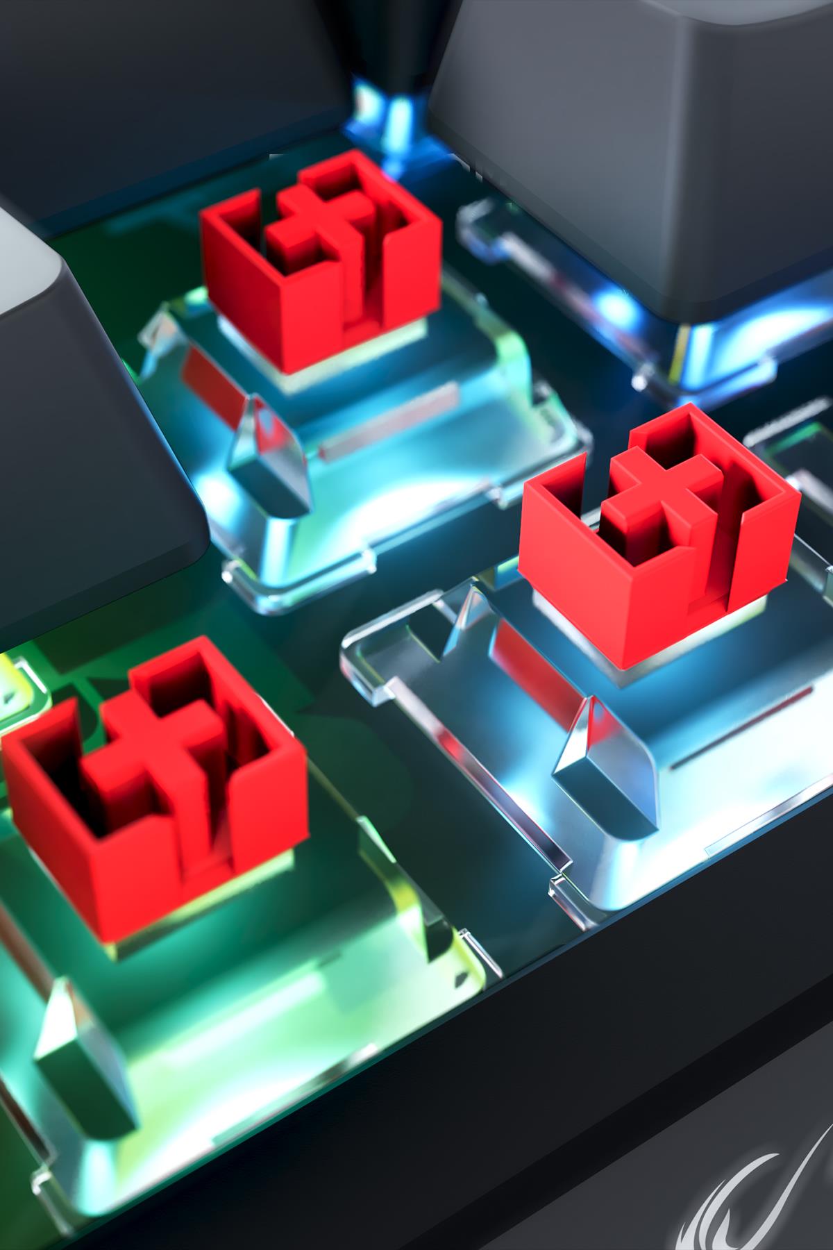 Rampage YORU Mini PRO Siyah/Gri 2.4ghz+BT5.0+Type-C 5 Bağlantı OUTEMU Red Swich Q Mekanik Gaming Oyuncu Klavye RGB