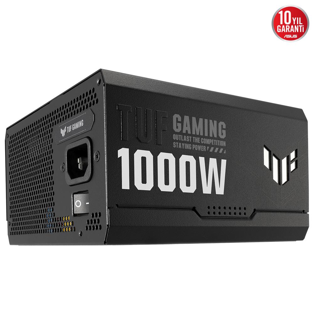 ASUS TUF GAMING-1000G 80+ GOLD 1000W MODÜLER ATX 3.0 UYUMLU 10 YIL GARANTİ - BEYAZ