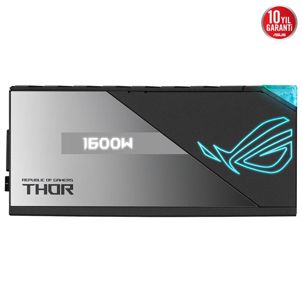 ASUS ROG-THOR-1600T TITANIUM 1600W MODÜLER GÜÇ KAYNAĞI JAPON KAPASİTÖRLER AURA SYNC VE OLED EKRAN PCIe 5.0 10 YIL GARANTI