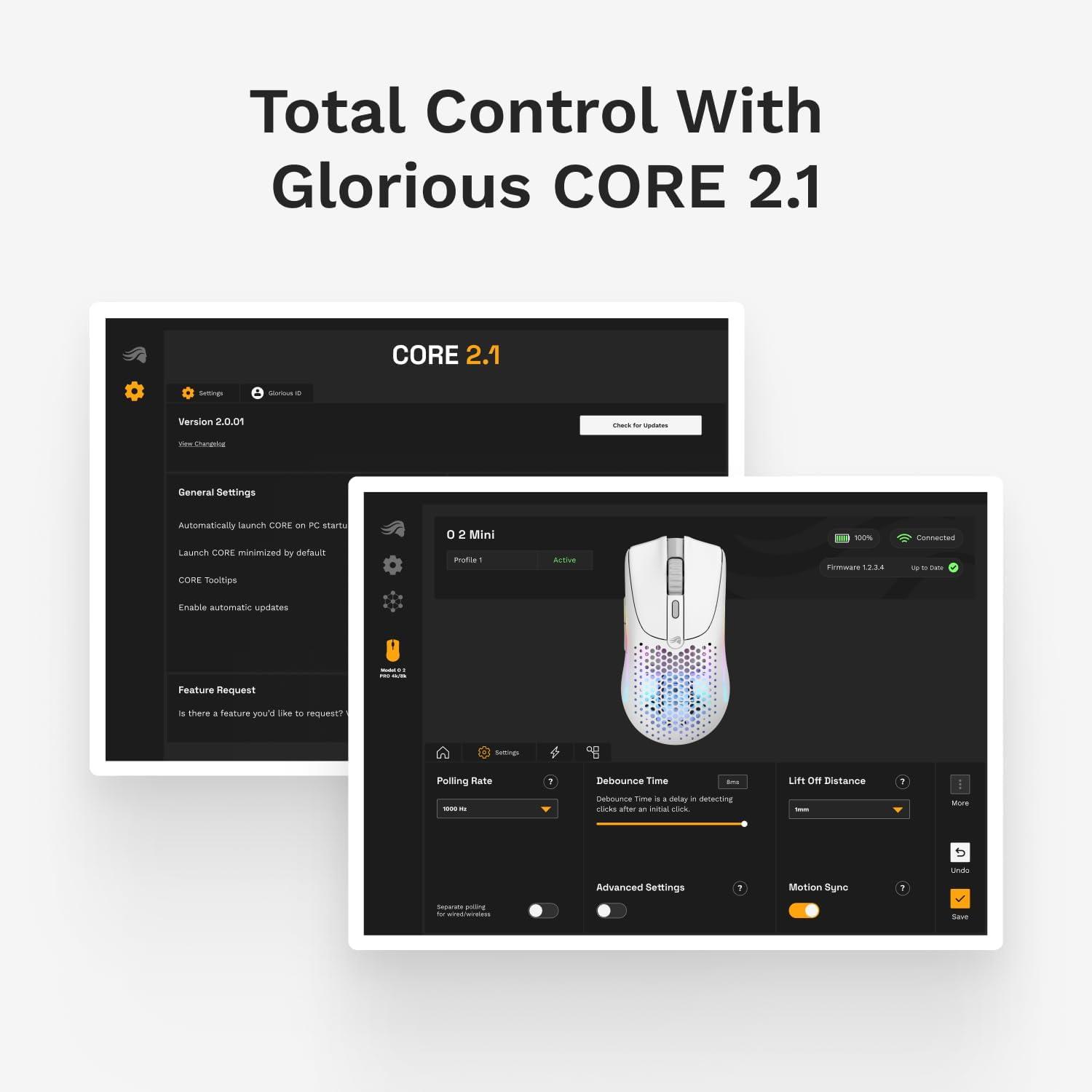 Glorious Model O 2 Mini Kablosuz Gaming Mouse - Mat Beyaz