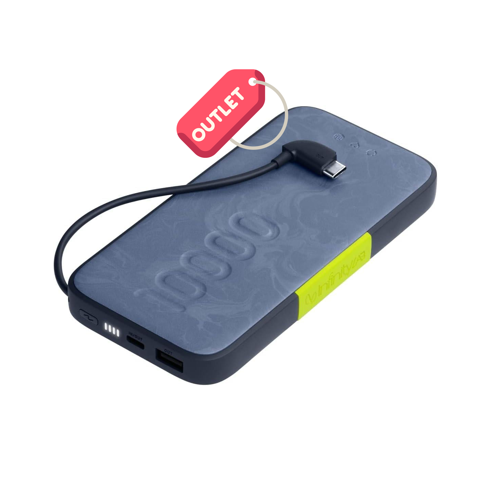 OUTLET InfinityLab by Harman - InstantGo Powerbank 10000 mAh, USB-C, Mavi